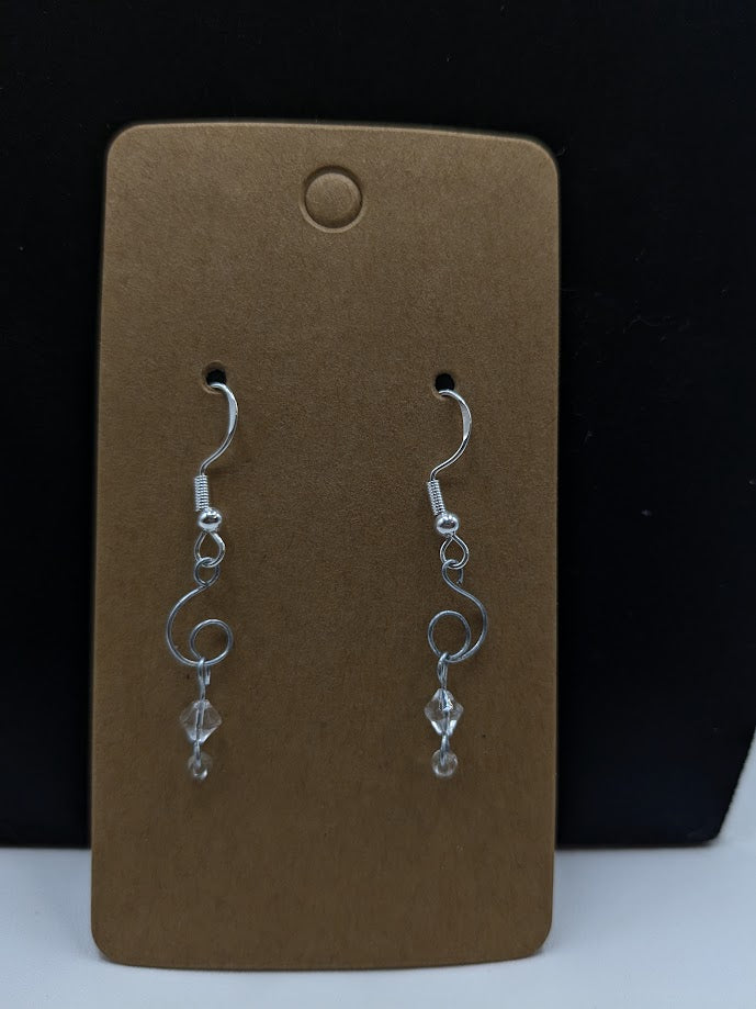 Clear Crystal Hand-Twisted Earrings