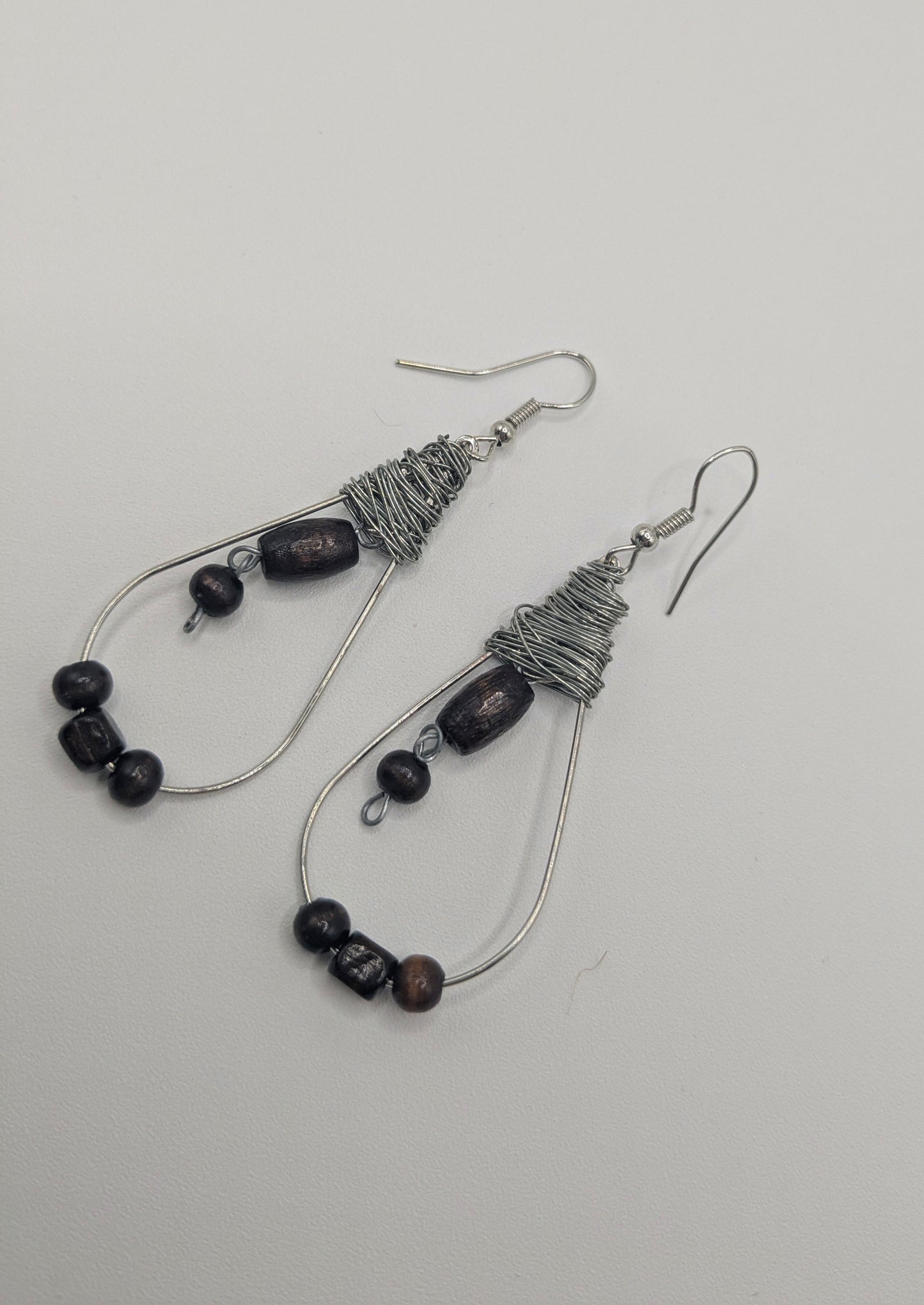 Wire and Wood earrings