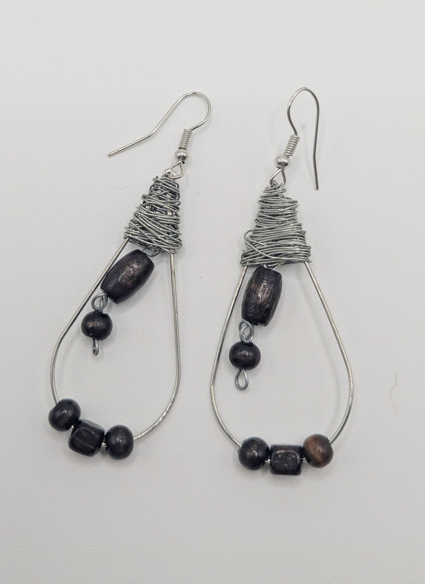 Wire and Wood earrings