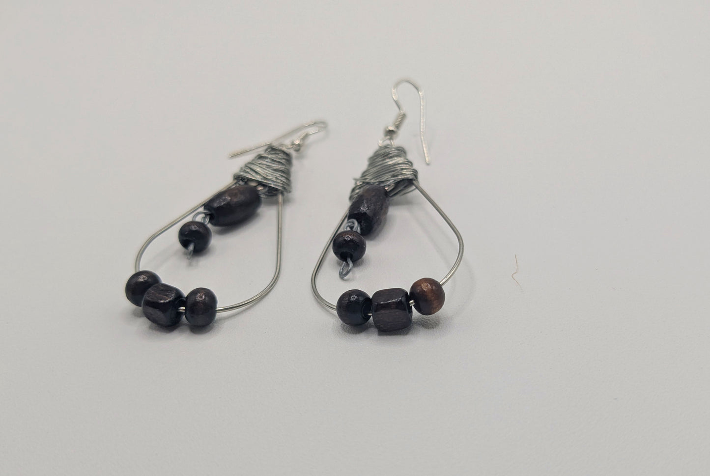 Wire and Wood earrings