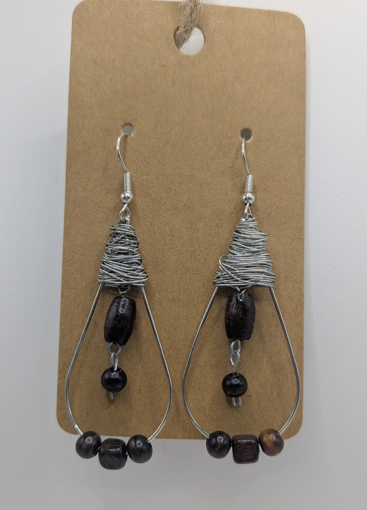 Wire and Wood earrings
