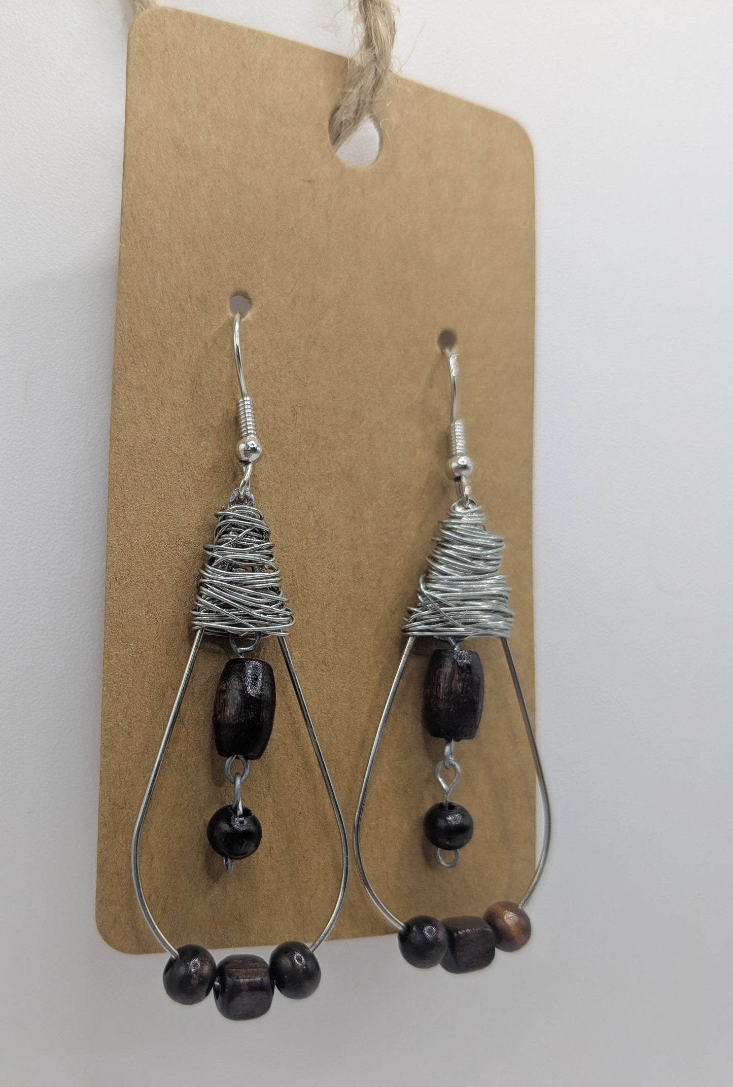 Wire and Wood earrings