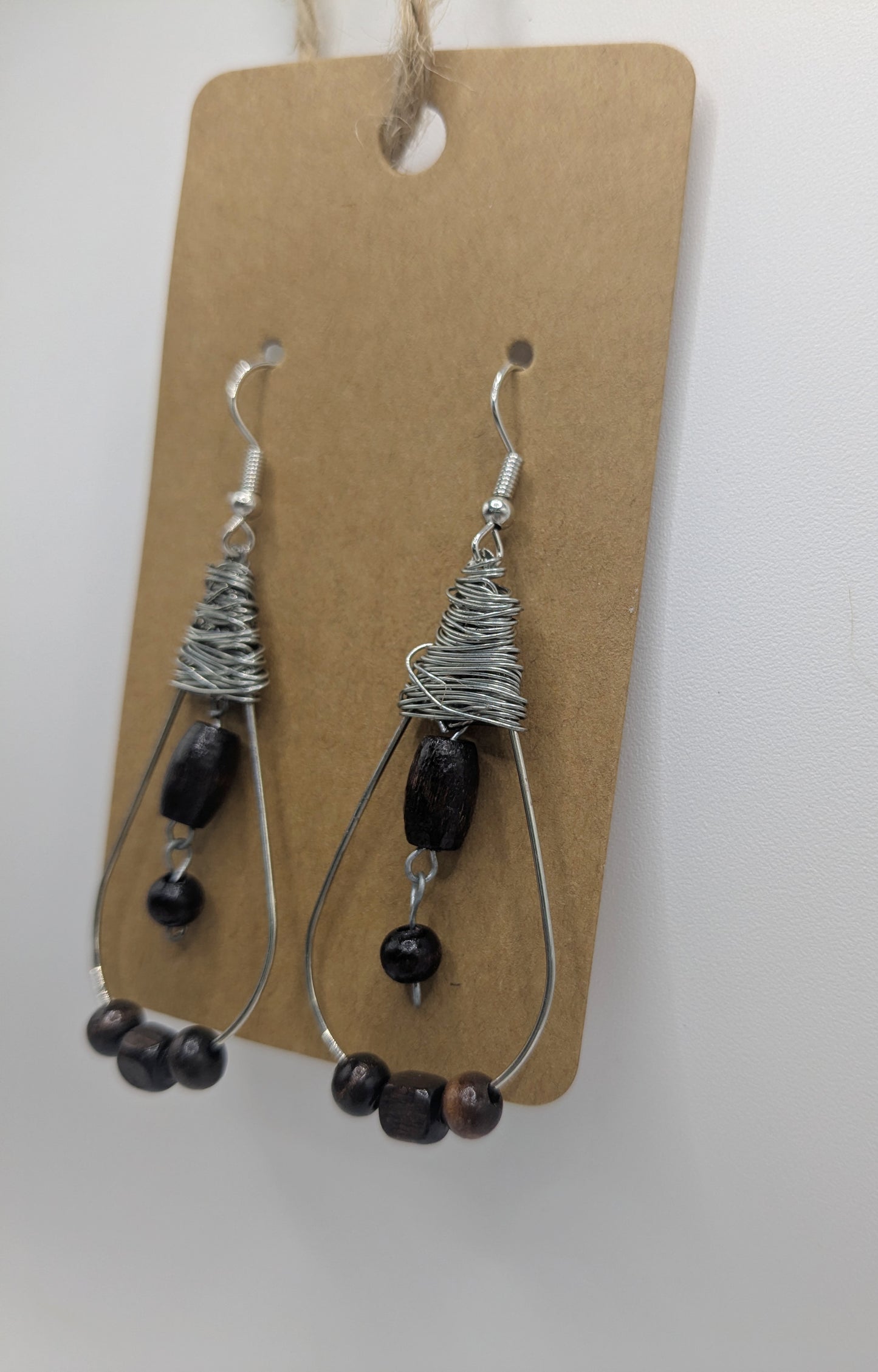 Wire and Wood earrings