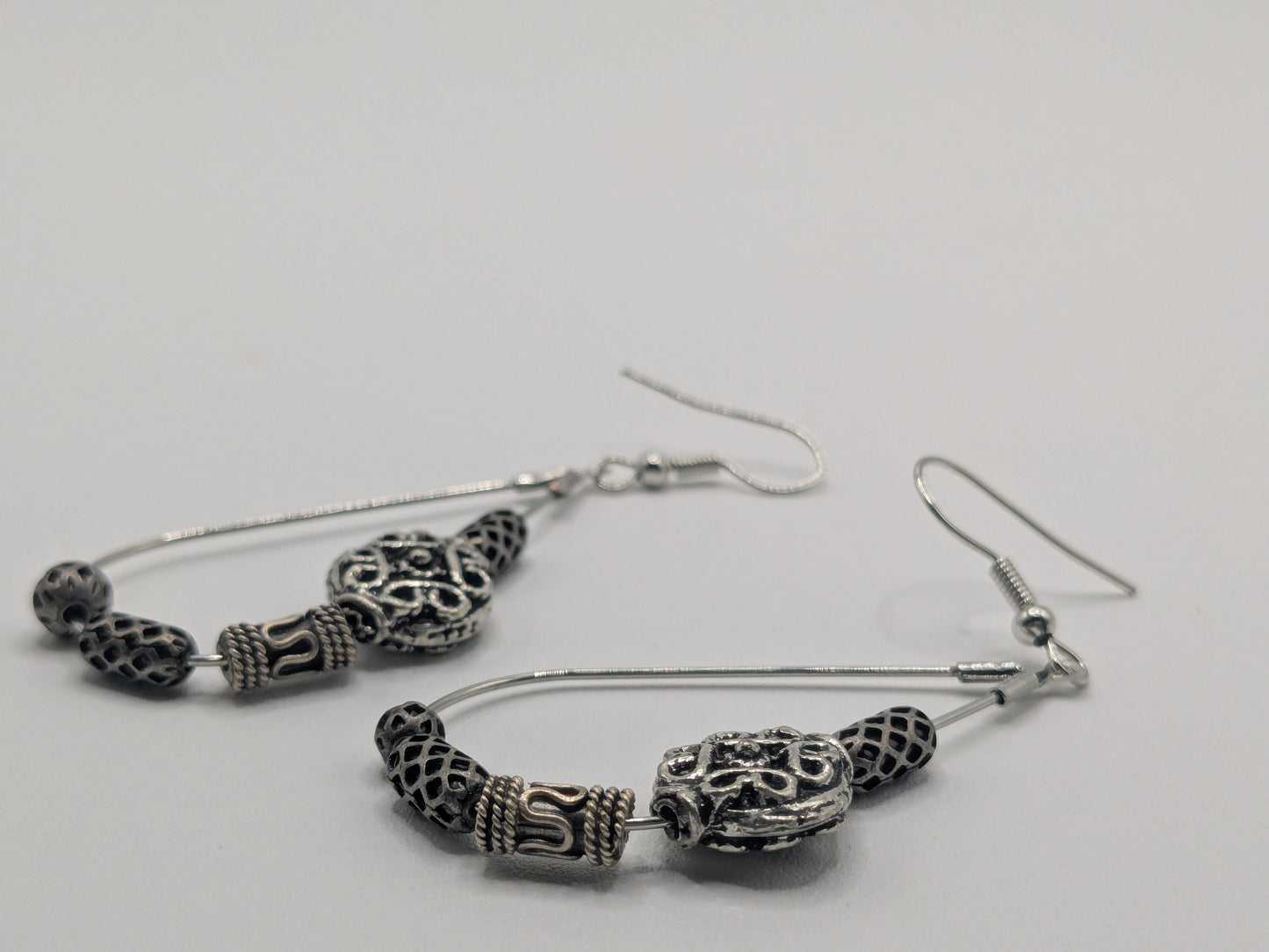 Nordic metal dangle earrings