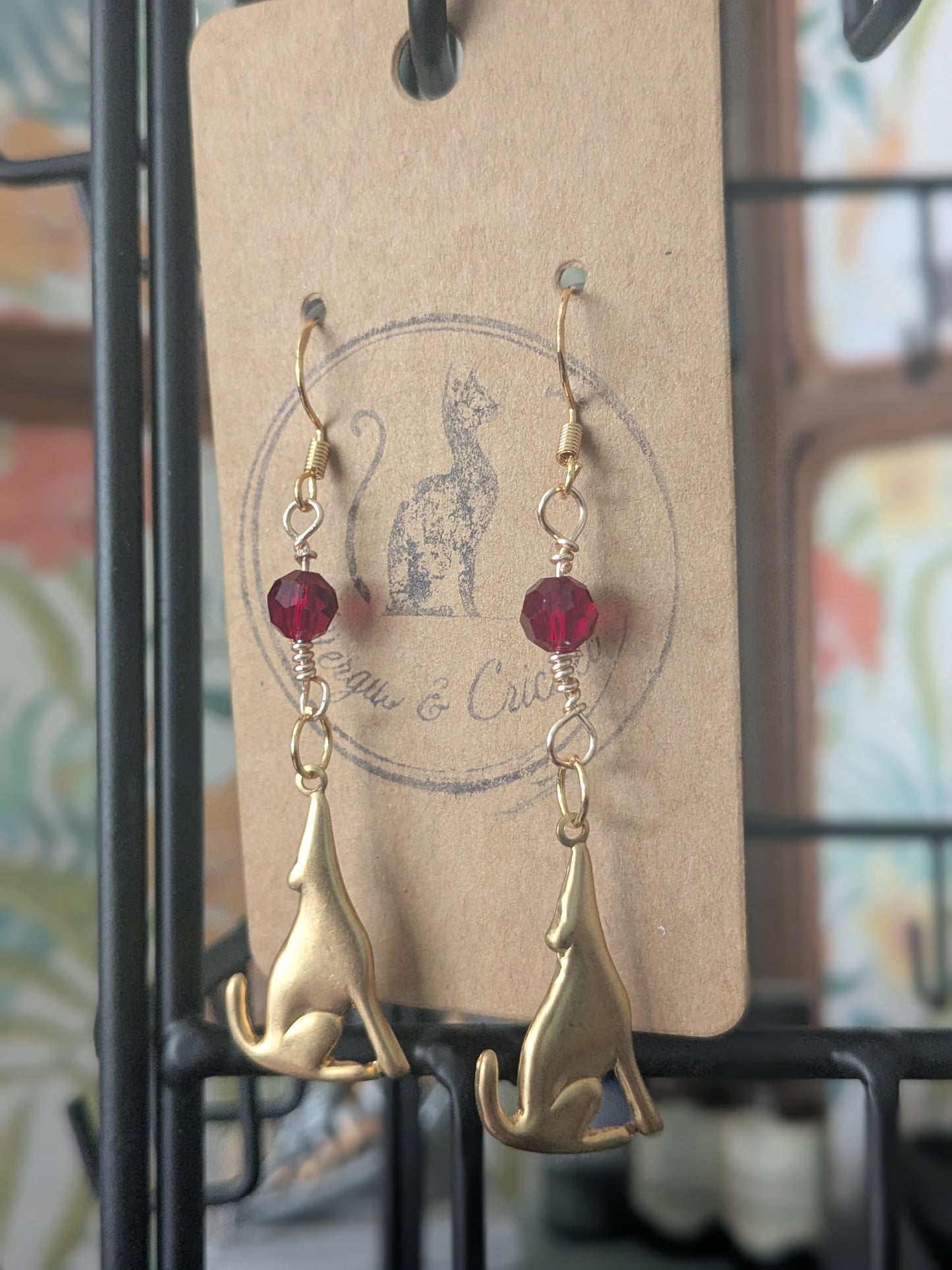Blood Moon Coyote earrings