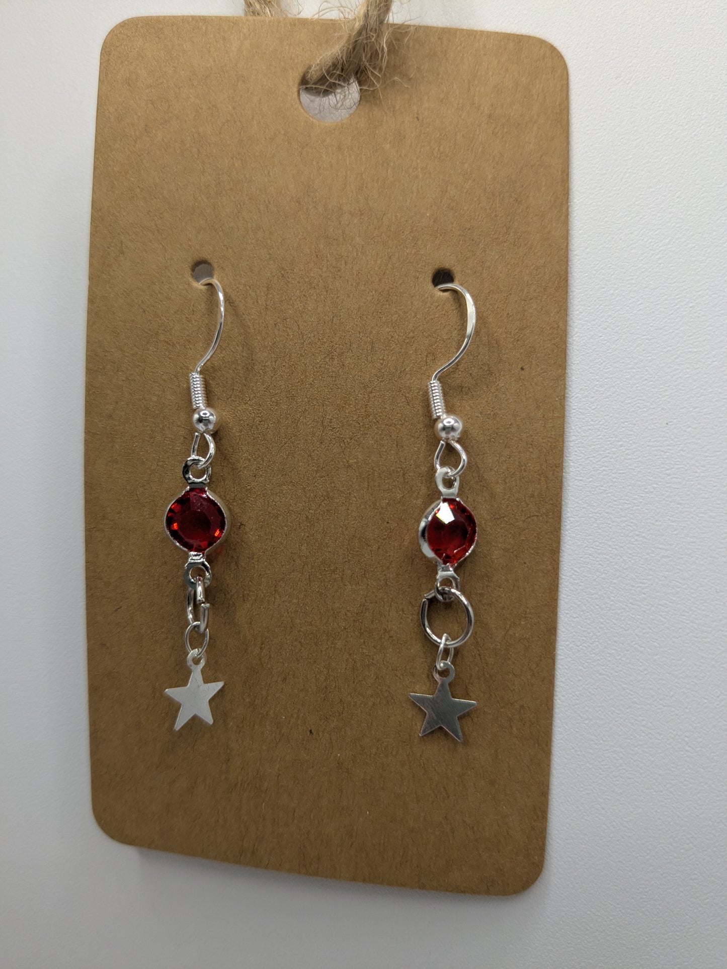 Colorful gem star earrings