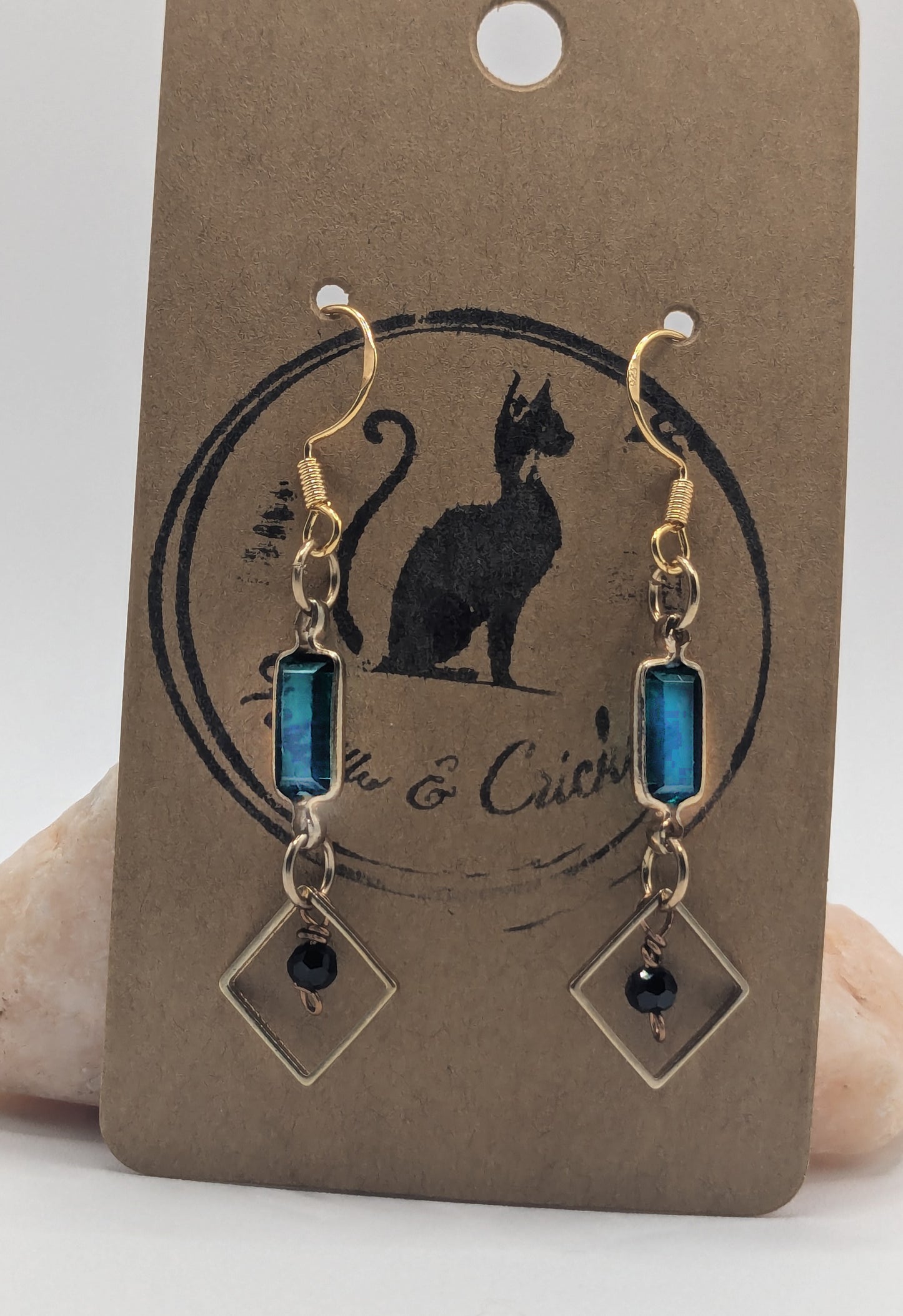 Green Dot earrings