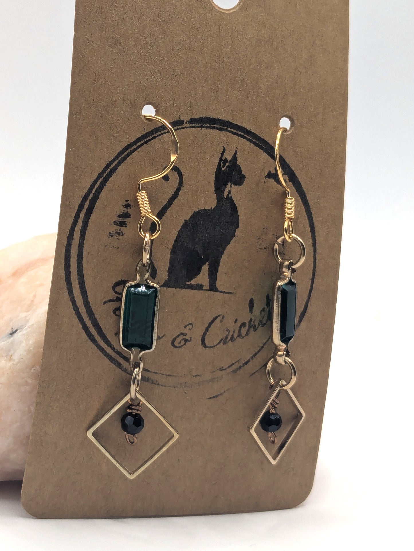 Green Dot earrings