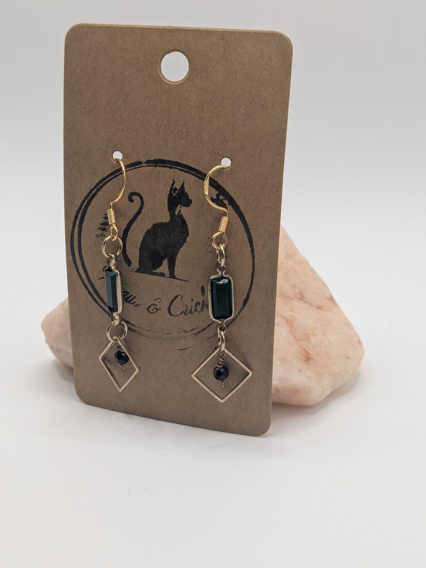 Green Dot earrings