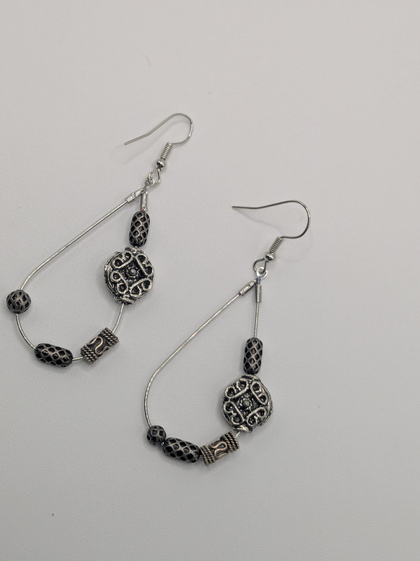 Nordic metal dangle earrings