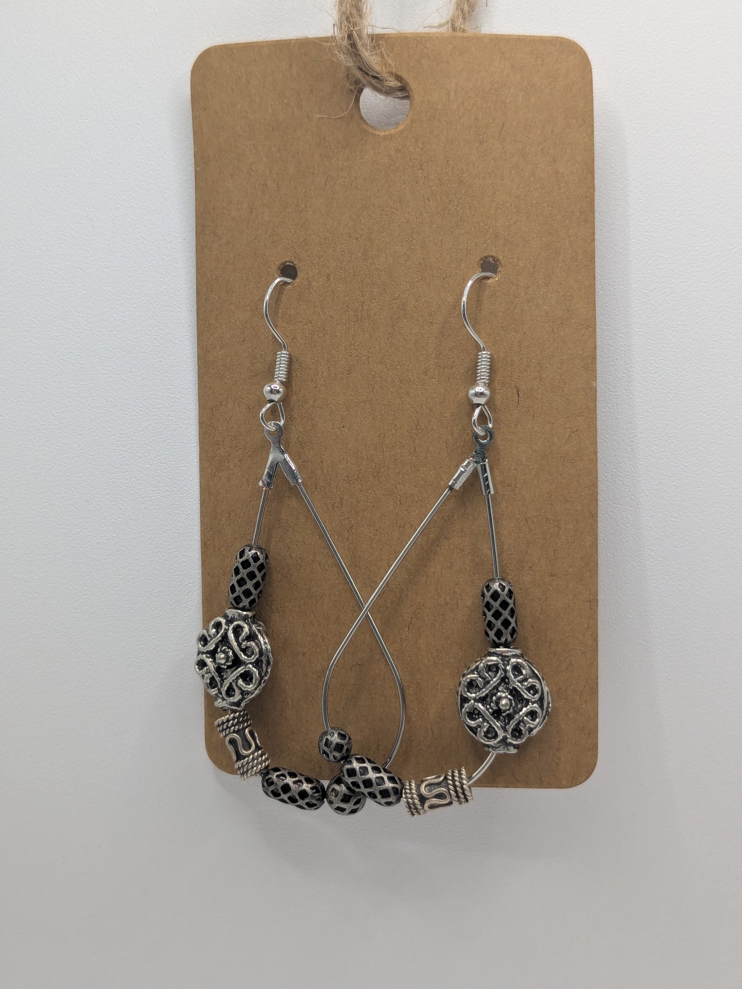 Nordic metal dangle earrings