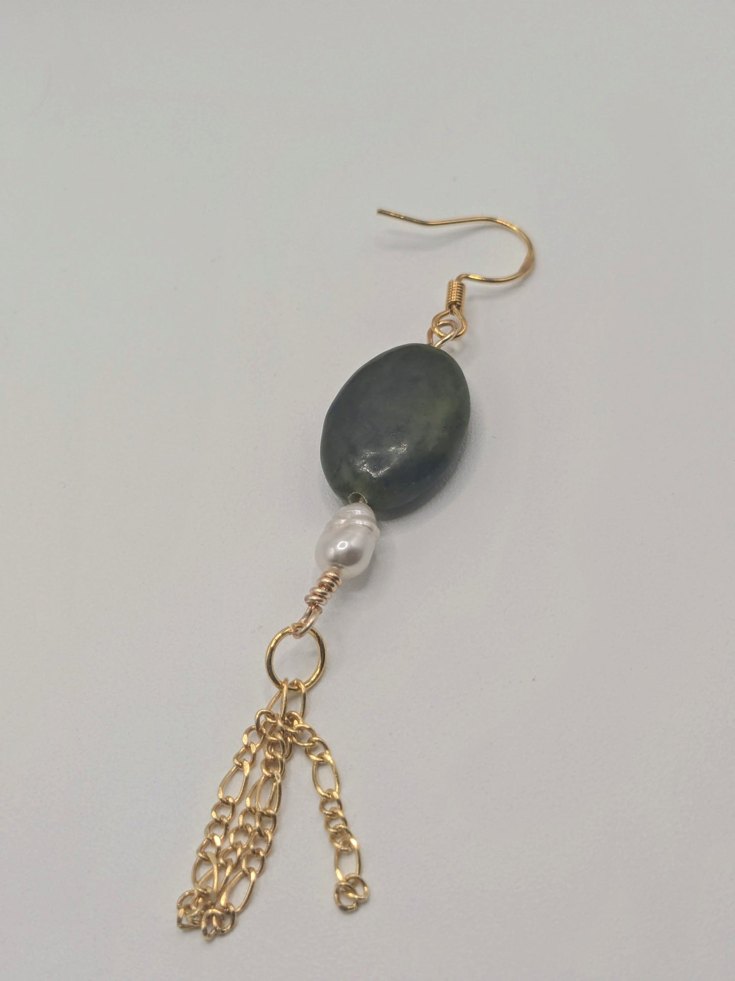 Jade and Pearl earrings