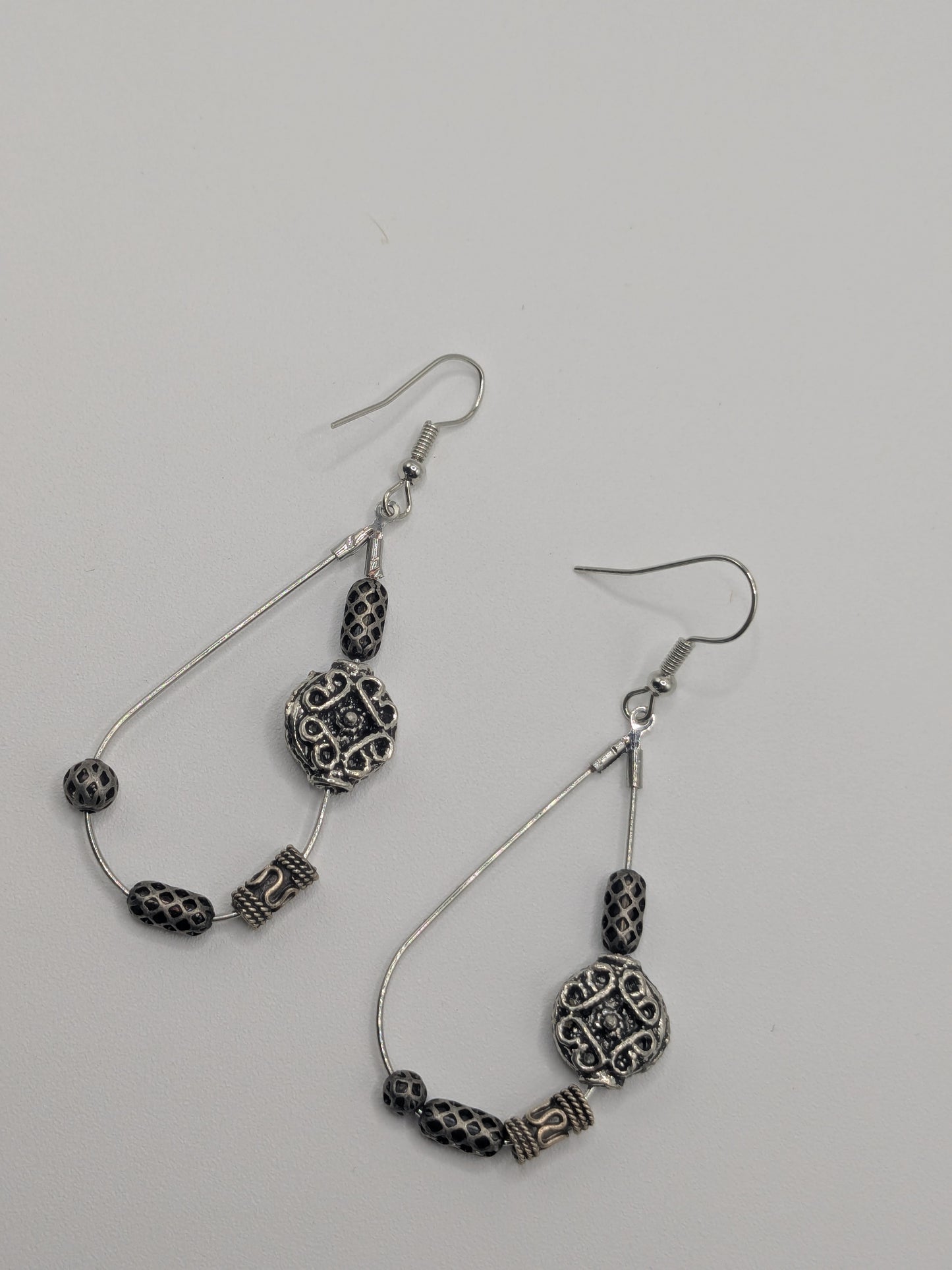 Nordic metal dangle earrings