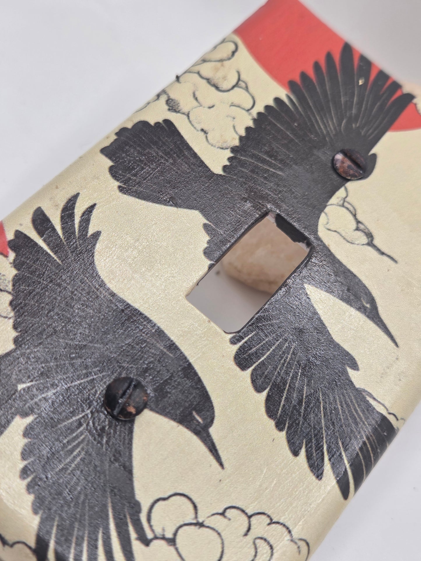 Black Bird single switch plate cover