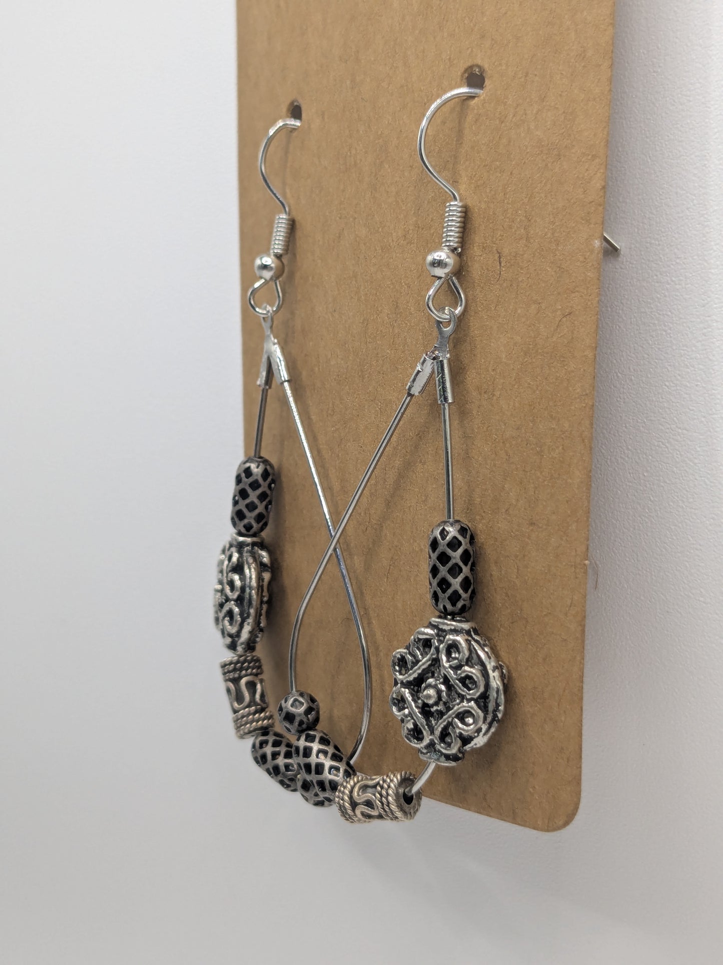 Nordic metal dangle earrings