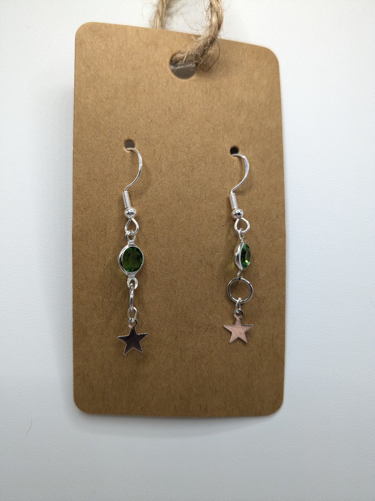 Colorful gem star earrings