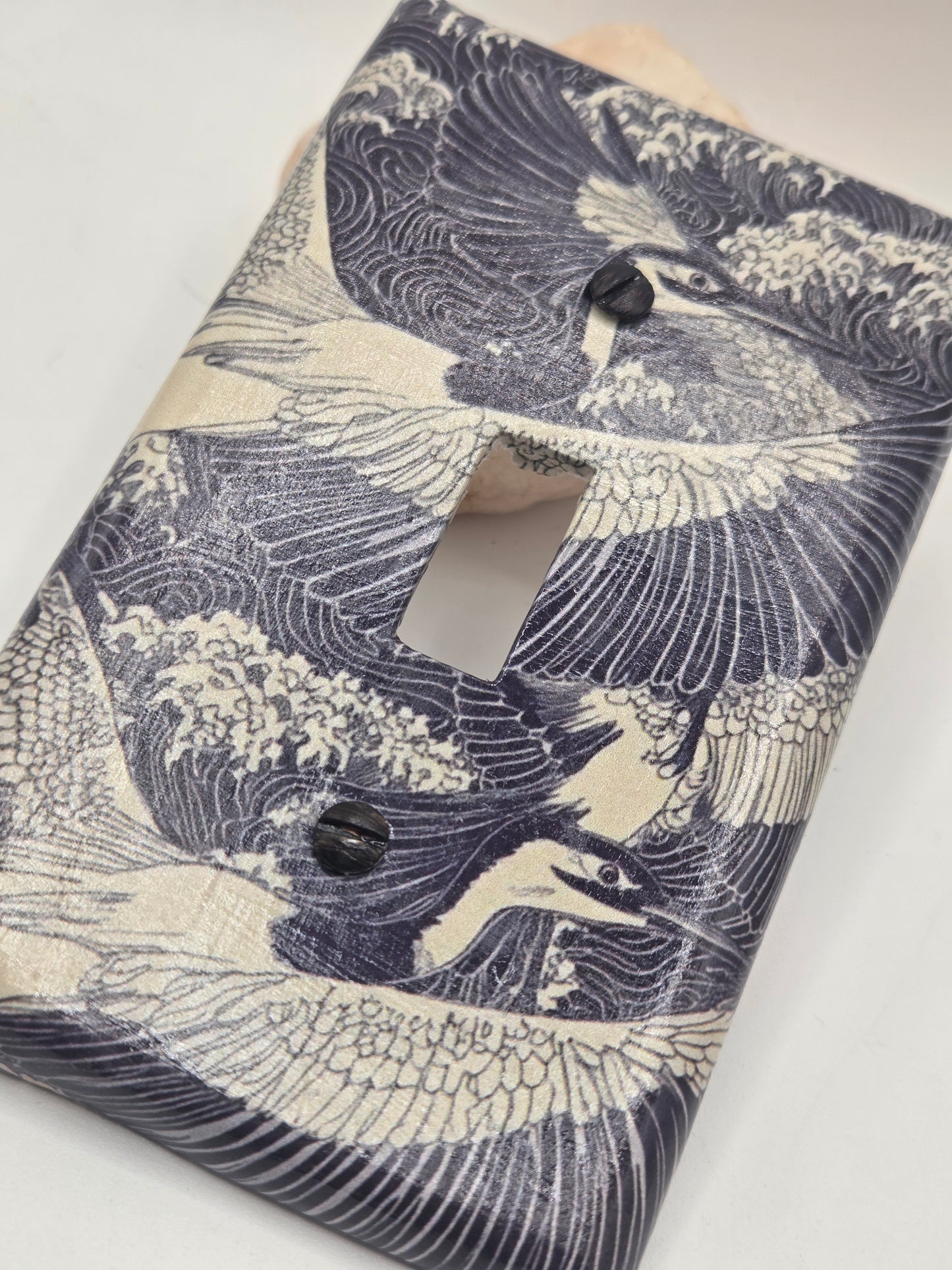 Blue Heron single switch light plate