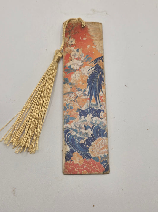 Orange/Peach garden bookmark