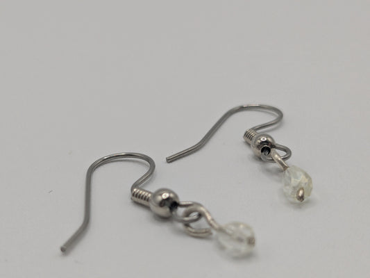 Single crystal bead earrings