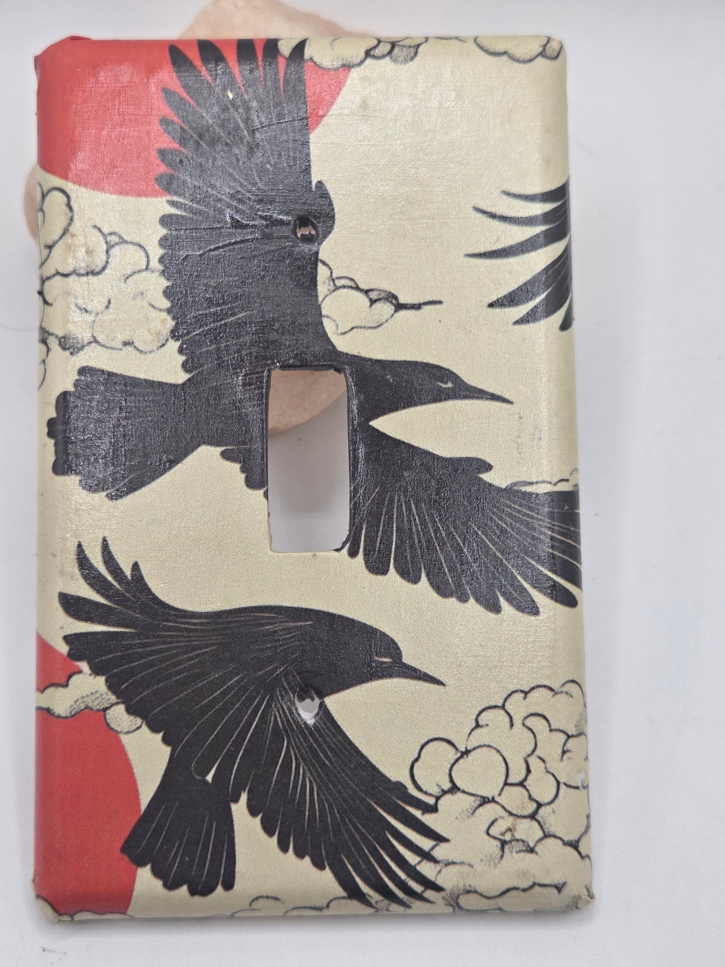 Black Bird single switch plate cover