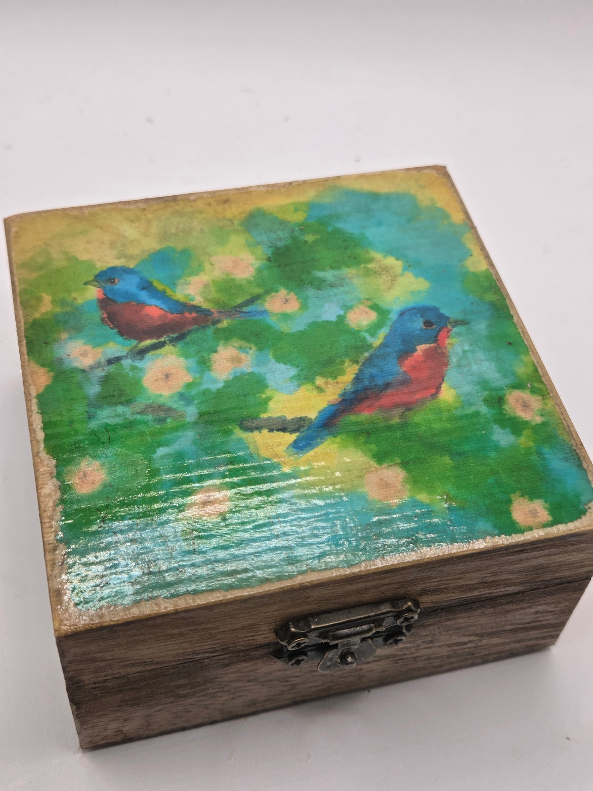 Spring Birdies trinket box
