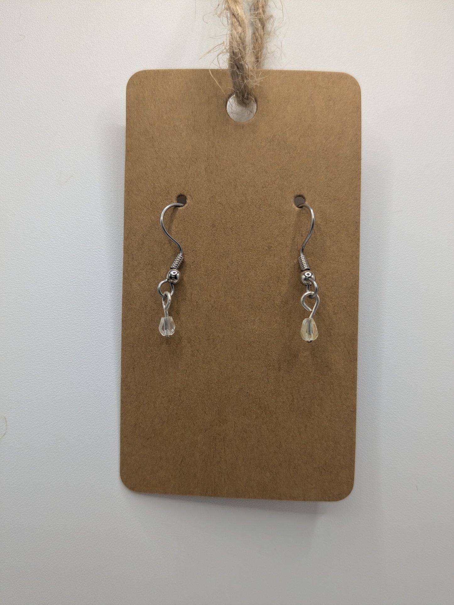 Single crystal bead earrings