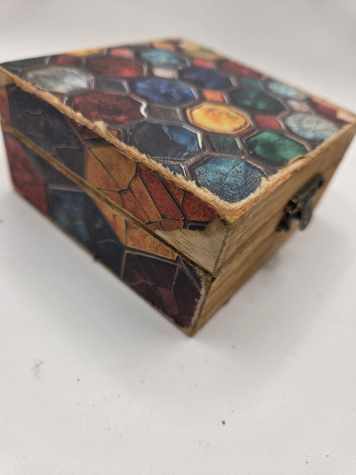 Gem Glass print trinket box