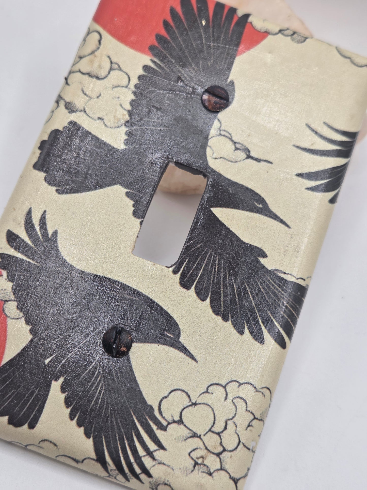 Black Bird single switch plate cover