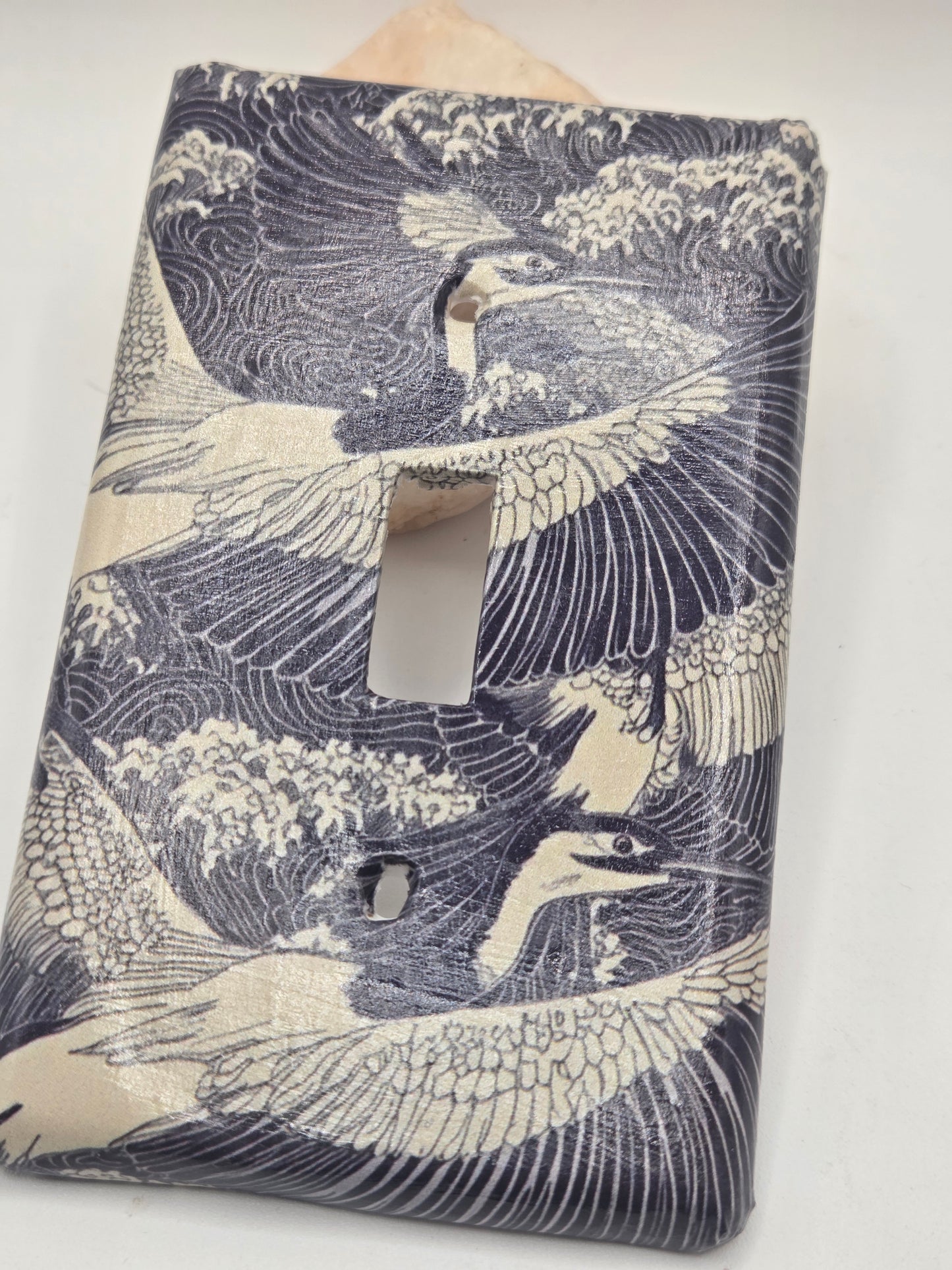 Blue Heron single switch light plate