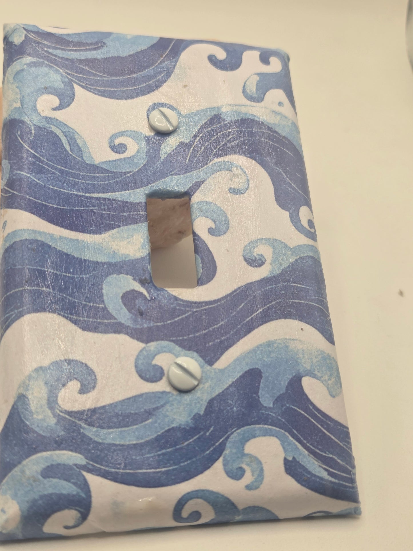 Blue Waves Single light switch cover