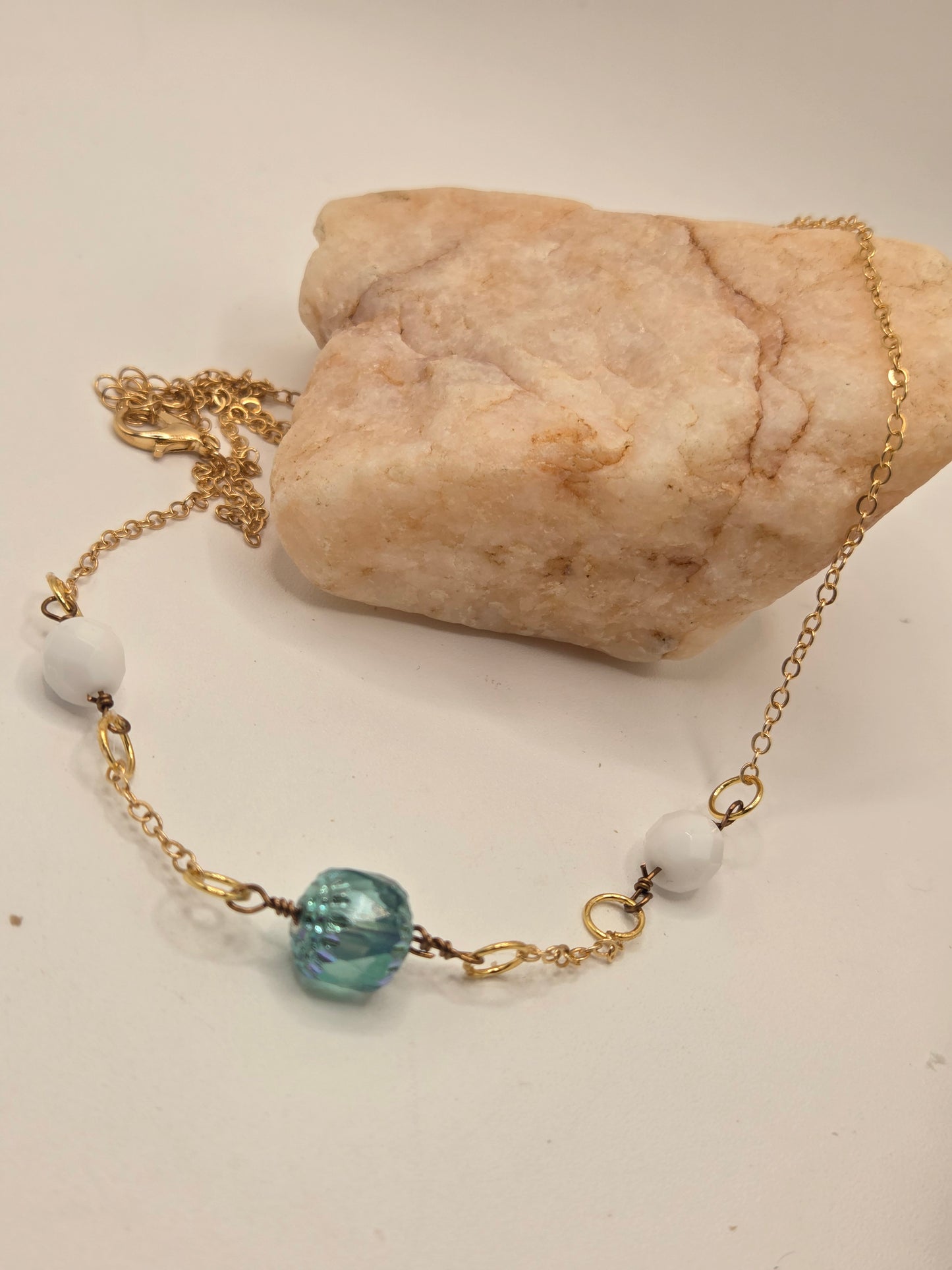 Clear Blue Skies necklace