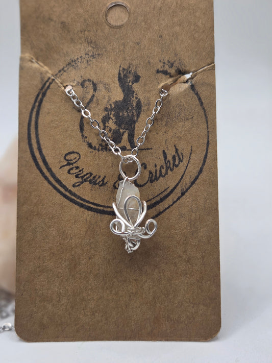 Quartz Lily necklace